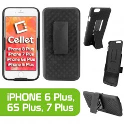 Full Catalog HLIPH7P - IPhone 8Plus, 7Plus, 6S Plus, & 6Plus Case, Cellet Shell Holster Kickstand Case With Spring Belt Clip For Apple IPhone 8Plus, 7Plus, 6S Plus, & 6Plus