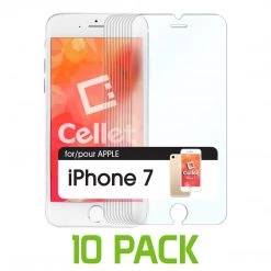 SGIPH710 - 10 Pack IPhone SE 2020, 8, 7, 6S, 6 Screen Protectors, Tempered Glass Screen Protector Compatible To Apple IPhone 6, 7 And 8 (0.3mm) By Cellet