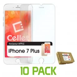 SGIPH7P10 - 10 Pack IPhone 6+/7+/8+ Screen Protectors, Tempered Glass Screen Protector Compatible To Apple IPhone 6 Plus, 7 Plus And 8 Plus (0.3mm) By Cellet Full Catalog