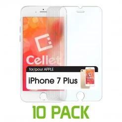 SGIPH7P10 - 10 Pack IPhone 6+/7+/8+ Screen Protectors, Tempered Glass Screen Protector Compatible To Apple IPhone 6 Plus, 7 Plus And 8 Plus (0.3mm) By Cellet Full Catalog