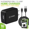 Cellet TCUSB10W - High Power USB Home Charger, 2.1A/10W USB Home Charger (USB-C Cable Included)