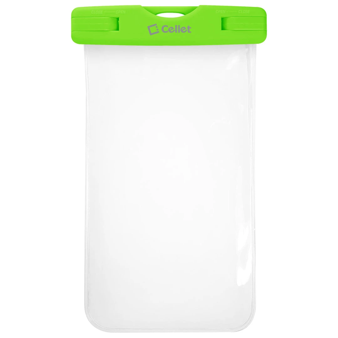 WATER1GR - Cellet Universal IPX8 Waterproof Case For Apple IPhone 7 Plus, 6s Plus, Samsung Galaxy S7 Edge, Large Smartphones, Digital Cameras, MP3 Players And More - Green Full Catalog 3 WATER1GR - Cellet Universal IPX8 Waterproof Case For Apple IPhone 7 Plus, 6s Plus, Samsung Galaxy S7 Edge, Large Smartphones, Digital Cameras, MP3 Players And More - Green Full Catalog