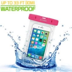 Cellet Wholesale Full Catalog WATER1PK - Cellet Universal IPX8 Waterproof Case For Apple IPhone 7 Plus, 6s Plus, Samsung Galaxy S7 Edge, Large Smartphones, Digital Cameras, MP3 Players And More - Pink