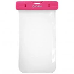 Cellet Wholesale Full Catalog WATER1PK - Cellet Universal IPX8 Waterproof Case For Apple IPhone 7 Plus, 6s Plus, Samsung Galaxy S7 Edge, Large Smartphones, Digital Cameras, MP3 Players And More - Pink