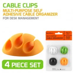 Cellet AC943 - Multi-Purpose Self Adhesive Cable Management Clip Organizer - 4 Pack Full Catalog