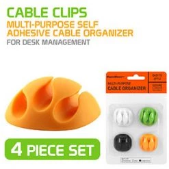 Cellet AC943 - Multi-Purpose Self Adhesive Cable Management Clip Organizer - 4 Pack Full Catalog