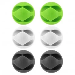 Cellet AC929 - Cable Clips, Multi-Purpose Self Adhesive Cable Organizer- For Desk Management - 6 Piece Multi-color Set- By Cyongear