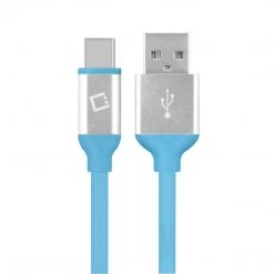 DCA4BL - Flexible / Soft / Tangle-Free Type A To Type C Data Cable - Blue - By Cellet Full Catalog