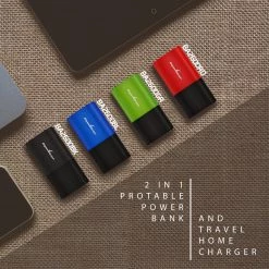 GoCellet BA2600GR - Combo Wall/Home Folding Blades Charger & Power Bank (2600 MAh)- Portable Charger -Green Full Catalog