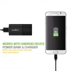 GoCellet Full Catalog BA2600BK - Combo Wall/Home Folding Blades Charger & Power Bank (2600 MAh)- Portable Charger -Black