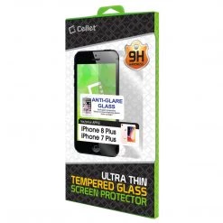 Full Catalog SAIPH7P - Anti-Glare Tempered Glass Screen Protector For IPhone7 Plus By Cellet
