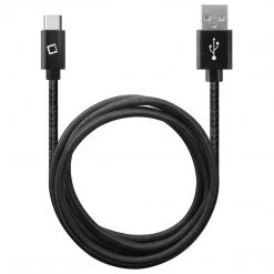GoCellet DCA420BK - 4 Ft. Durable Nylon Braided Type C Data Transfer & Sync Fast Charge Cable