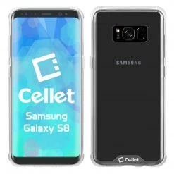 Cellet CCSAMS8CL - Samsung Galaxy S8 Hybrid Transparent Phone Case Ultra Slim Fit Full Catalog