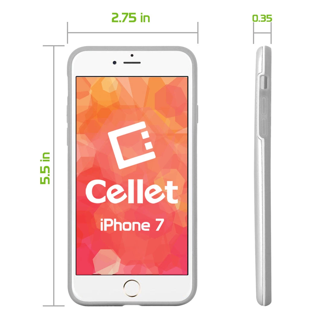 Cellet CCIPH7SL - Apple IPhone SE 2020 / 8 / 7 Matte Metallic Case (Built-in Metal Plate, Works With Magnetic Phone Holder) -Silver 4 Cellet CCIPH7SL - Apple IPhone SE 2020 / 8 / 7 Matte Metallic Case (Built-in Metal Plate, Works With Magnetic Phone Holder) -Silver