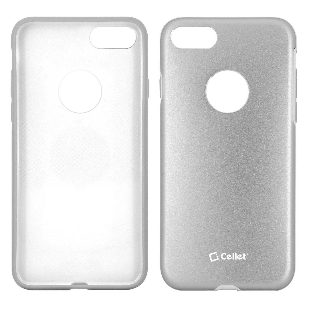 Cellet CCIPH7SL - Apple IPhone SE 2020 / 8 / 7 Matte Metallic Case (Built-in Metal Plate, Works With Magnetic Phone Holder) -Silver 2 Cellet CCIPH7SL - Apple IPhone SE 2020 / 8 / 7 Matte Metallic Case (Built-in Metal Plate, Works With Magnetic Phone Holder) -Silver