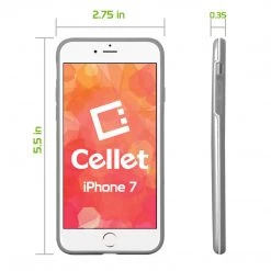 Cellet Full Catalog CCIPH7GY - Apple IPhone SE 2020 / 8 / 7 Matte Metallic Case (Built-in Metal Plate, Works With Magnetic Phone Holder) - Gray