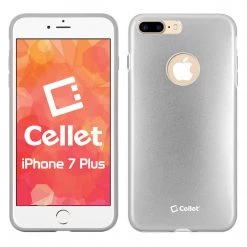 Cellet Full Catalog CCIPH7PSL - Apple IPhone 7/ 8 Plus Matte Metallic Case (Built-in Metal Plate, Works With Magnetic Phone Holder) -Silver