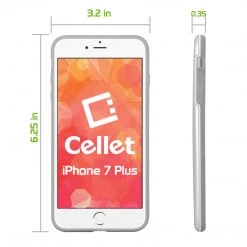 Cellet Full Catalog CCIPH7PSL - Apple IPhone 7/ 8 Plus Matte Metallic Case (Built-in Metal Plate, Works With Magnetic Phone Holder) -Silver