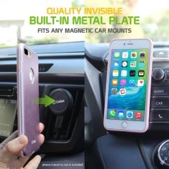 Cellet Full Catalog CCIPH7PSL - Apple IPhone 7/ 8 Plus Matte Metallic Case (Built-in Metal Plate, Works With Magnetic Phone Holder) -Silver