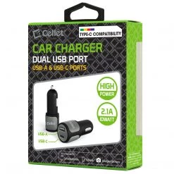 PUSBC21- Cellet Universal High Power 10W / 2.1A Dual USB A & USB C Port Car Charger Full Catalog 19 PUSBC21- Cellet Universal High Power 10W / 2.1A Dual USB A & USB C Port Car Charger Full Catalog