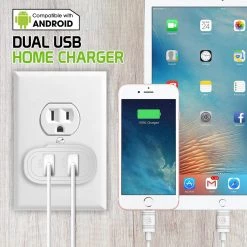 Cellet Wholesale Full Catalog TANN230BK - Cellet Dual USB Home Charger, 2.1 Amp / 10 Watt Wall Charger For Apple IPhone X, 8, 8 Plus, IPad Pro, IPad Mini 4, Samsung Galaxy Note 8, Galaxy S8, S8 Plus, Etc. - Cable Sold Separately - Black