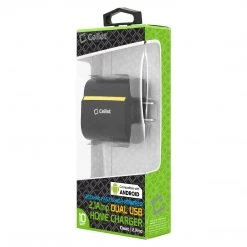 Cellet Wholesale Full Catalog TANN230BK - Cellet Dual USB Home Charger, 2.1 Amp / 10 Watt Wall Charger For Apple IPhone X, 8, 8 Plus, IPad Pro, IPad Mini 4, Samsung Galaxy Note 8, Galaxy S8, S8 Plus, Etc. - Cable Sold Separately - Black