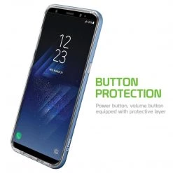 Cellet CCSAMS8BL - Samsung Galaxy S8 Clear Dual TPU & Aluminum Bumper Case Cover- Blue Full Catalog
