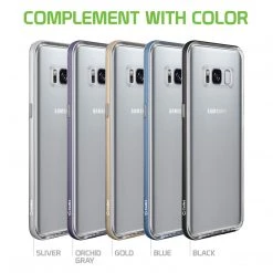 Cellet CCSAMS8BL - Samsung Galaxy S8 Clear Dual TPU & Aluminum Bumper Case Cover- Blue Full Catalog