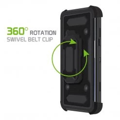 Cellet CCSAMS8PVBK - Samsung Galaxy S8+ Heavy Duty Combo Case With Holster, Holster Shell + Kickstand - Black Full Catalog