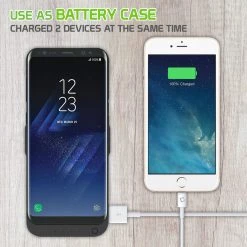 BSAMS8BK - Cellet 5500mAh Rechargeable External Battery Case For Samsung Galaxy S8 - Black