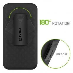 GoCellet HLIPHX- Shell Holster Kickstand Case With Spring Belt Clip For Apple IPhone X – Black – By Cellet Full Catalog