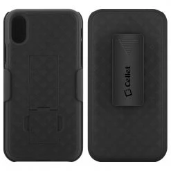 GoCellet HLIPHX- Shell Holster Kickstand Case With Spring Belt Clip For Apple IPhone X – Black – By Cellet Full Catalog