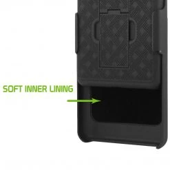 Full Catalog HLSAMN8 - Shell Holster Kickstand Case With Spring Belt Clip For Samsung Galaxy Note 8 – Black – By Cellet