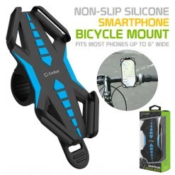 PHBIKEBL - Bike Phone Mount, Universal Bicycle Holder Mount For Apple IPhone X, 8 Plus, 8, Samsung Galaxy Note 8 And More By Cellet – Blue
