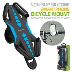 PHBIKEBL - Bike Phone Mount, Universal Bicycle Holder Mount For Apple IPhone X, 8 Plus, 8, Samsung Galaxy Note 8 And More By Cellet – Blue