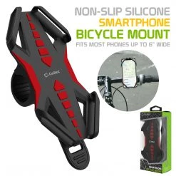 PHBIKERD - Bike Phone Mount, Universal Bicycle Holder Mount For Apple IPhone X, 8 Plus, 8, Samsung Galaxy Note 8 And More By Cellet – Red