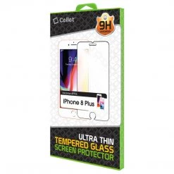 SGIPH8P - Tempered Glasss Screen Protector For Apple IPhone 8Plus, 7Plus, 6S Plus, 6Plus (9H, 0.3mm) - By Cellet