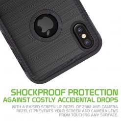 GoCellet CCIPHXBK- Light Weight Heavy Duty Grip Protection Case - Black - IPhone X