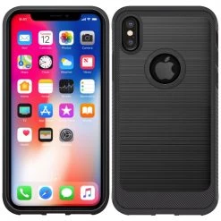 GoCellet CCIPHXBK- Light Weight Heavy Duty Grip Protection Case - Black - IPhone X