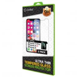 Full Catalog SGIPHX2 - 2 Pieces Pack Case Friendly Tempered Glass Screen Protector For Apple IPhone 11 Pro / Xs / X, IPhone 10 (9H 0.3mm) - By Cellet