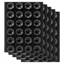 SCUPBK5 - 5 Pack Multipurpose Mini Suction Cup Mat With Strong 3M Adhesive - By Cellet / Black