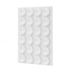 SCUPWT5 - 5 Pack Multipurpose Mini Suction Cup Mat With Strong 3M Adhesive - By Cellet - White