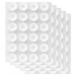 SCUPWT5 - 5 Pack Multipurpose Mini Suction Cup Mat With Strong 3M Adhesive - By Cellet - White