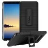 HLSAMN8R - Shell Holster Kickstand Case With Spring Belt Clip For Samsung Note 8 – Black – By Cellet