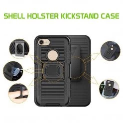 HLIPHXRING - Shell Holster Kickstand Case With Spring Belt Clip For Apple IPhone Xs & X – Black – By Cellet Full Catalog