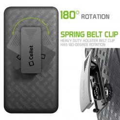 Full Catalog HLKYODURAFP2 - Kyocera Duraforce Pro 2 Holster, Shell Holster Kickstand Case With Spring Belt Clip For Kyocera Duraforce Pro 2 - Black By Cellet