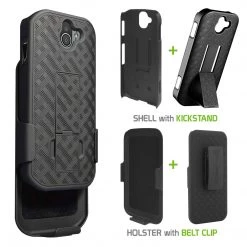 Full Catalog HLKYODURAFP2 - Kyocera Duraforce Pro 2 Holster, Shell Holster Kickstand Case With Spring Belt Clip For Kyocera Duraforce Pro 2 - Black By Cellet
