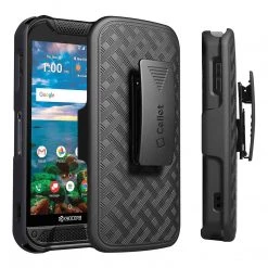 Full Catalog HLKYODURAFP2 - Kyocera Duraforce Pro 2 Holster, Shell Holster Kickstand Case With Spring Belt Clip For Kyocera Duraforce Pro 2 - Black By Cellet