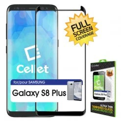 SGSAMS8PF - Samsung Galaxy 8 Plus Full Coverage Screen Protector, Premium Ultra-Thin Tempered Glass Screen Protector For Samsung Galaxy 8 Plus (0.3mm) By Cellet