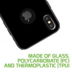 Cellet CCIPHX81BK - IPhone X Case, Slim Hard Case TPU And Durable PC Plastic That Provides All-Around Protection - Black